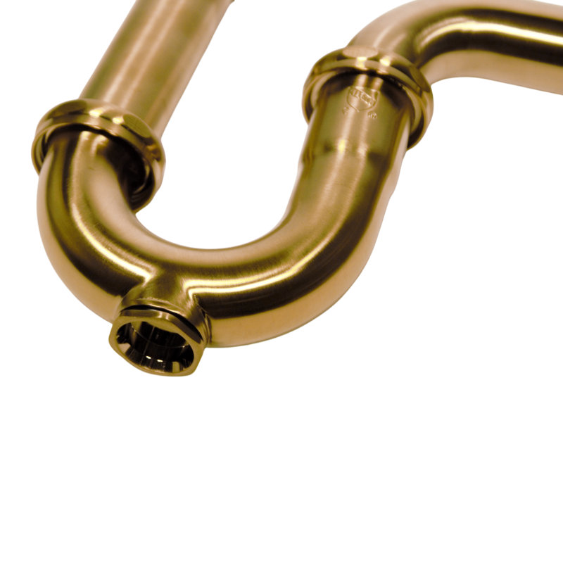 Nantucket Sinks' P-trap With Tailpipe, Brass
