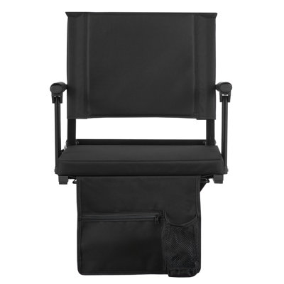 Stadium Seat, Portable Bleacher Seat with Armrest, Back Support and Thick Cushion, Bench Chair for Bleacher Includes Shoulder Strap, Hooks, Cup Holder by Ebern Designs