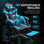 Fauteuil de jeu inclinable, ergonomique et pivotant en cuir synthétique haut dossier avec repose-pieds-2057488359
