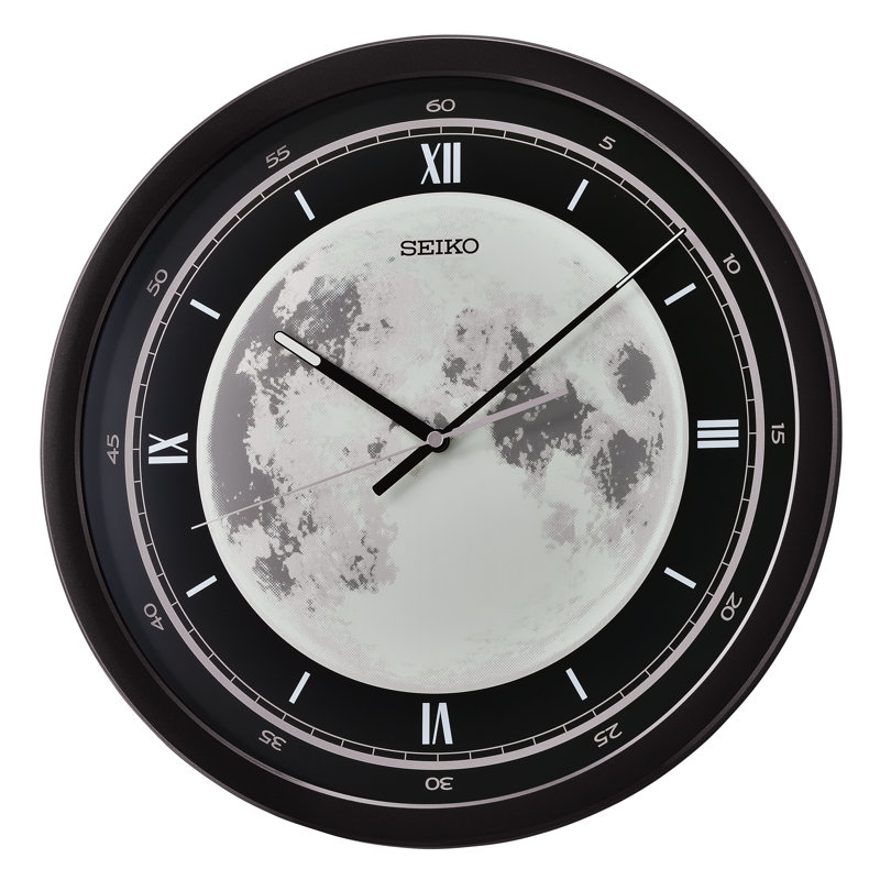 QXA831KRH Modern Wall Clock, Black