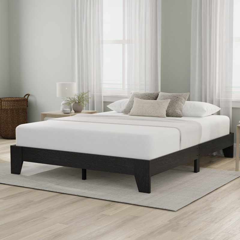 Heiss Open-Frame Bed, Queen, Black