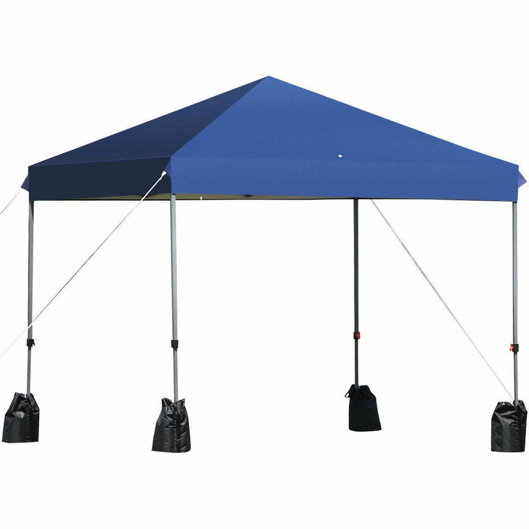 8’X8' Outdoor Pop Up Canopy Tent  W/Roller Bag-Blue Calorful