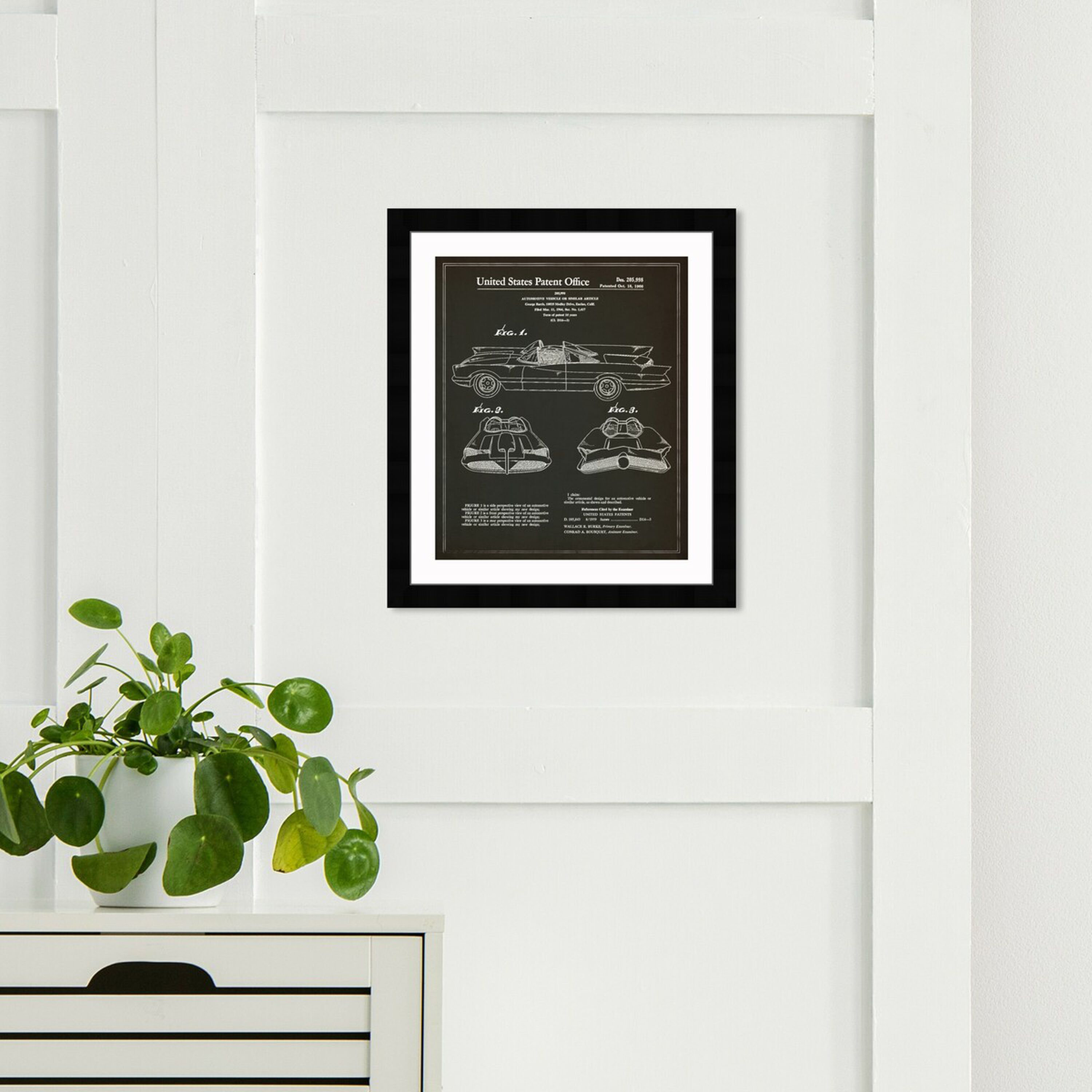 Oliver Gal Prints Batmobile 1966 - Picture Frame Print on Paper ...