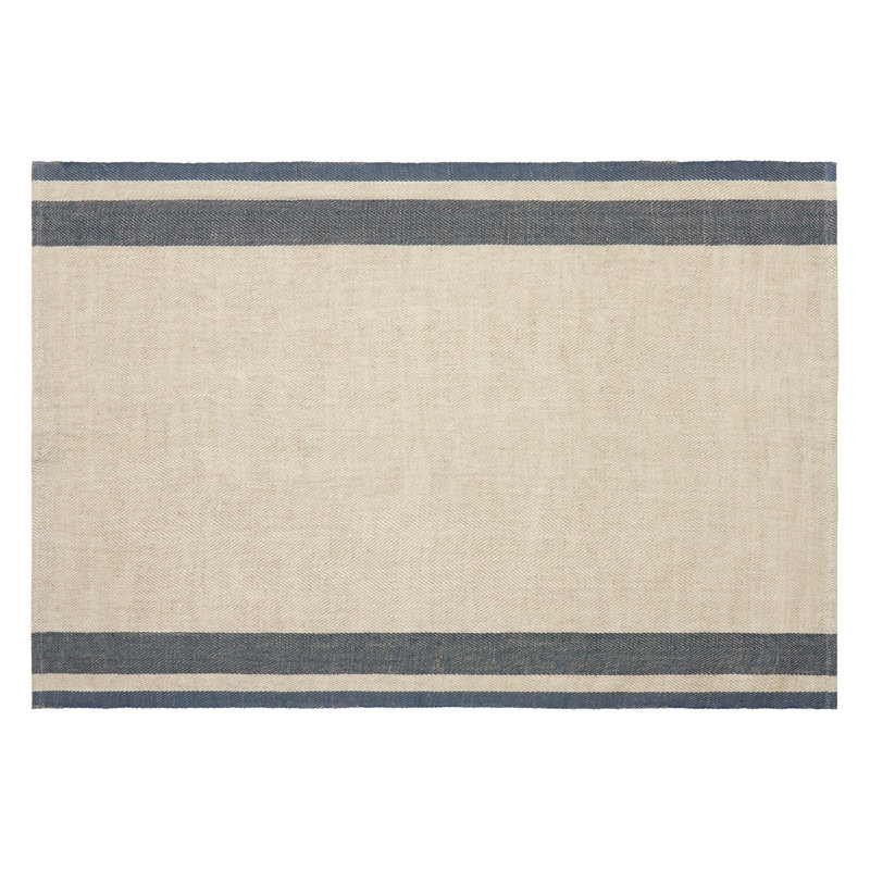 Torchon Gordes - bleu / naturel - 20 po x 30 po, Bleu / Naturel