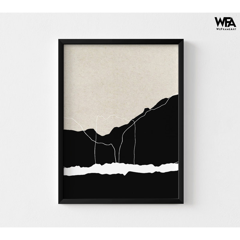 «Art», «Home Decor», Noir, Reproduction encadrée sans passe-partout, H 16 po x l 12 po
