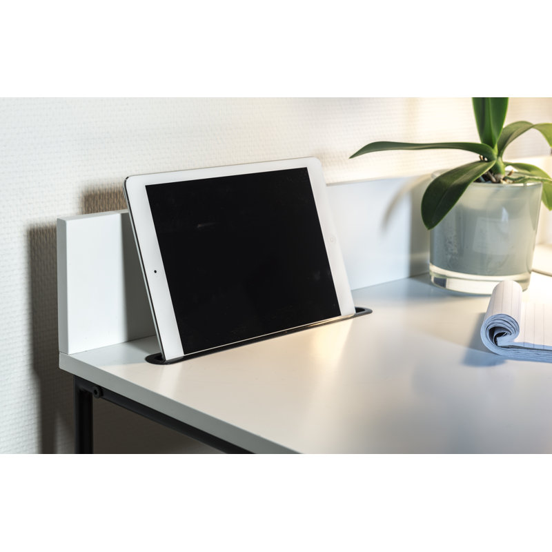 Harper-Rose Metal Base Writing Desk, White/Black
