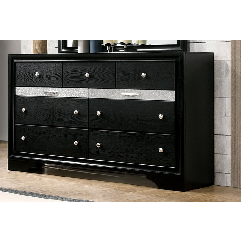 Tenino 63'' W 7 - Drawer Dresser, Black