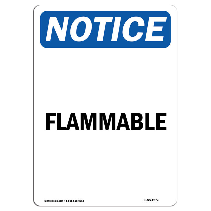 Enseigne inflammable