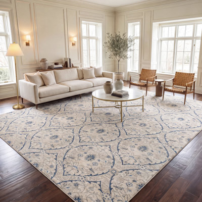 Tapis gris clair Avira Ikat