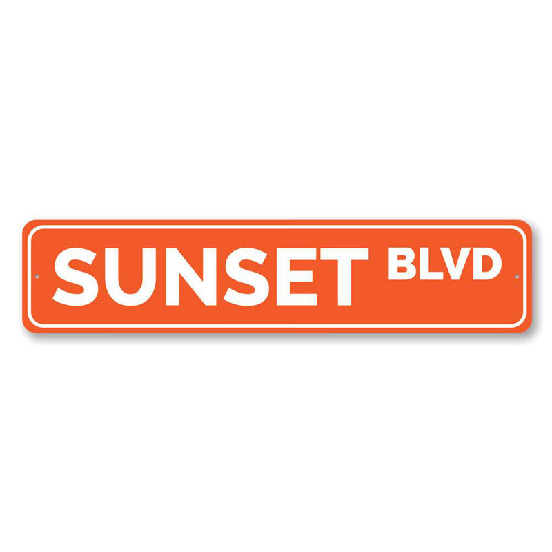 Plaque en aluminium personnalisée Sunset, H 6 po x l 24 po x P 0,063 po