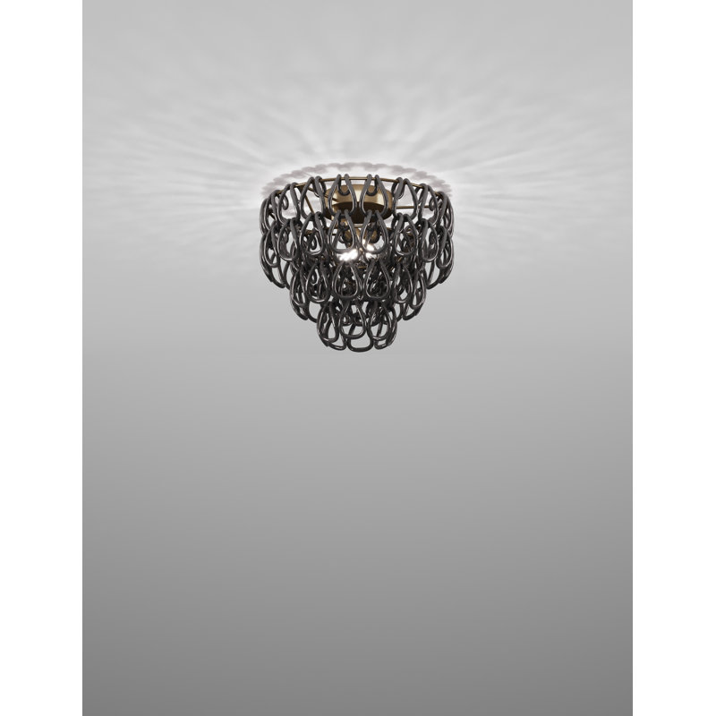 Minigiogali Ceiling Lamp 40 Black Glossy Chrome E26 Ul 1, Matte Bronze, Black