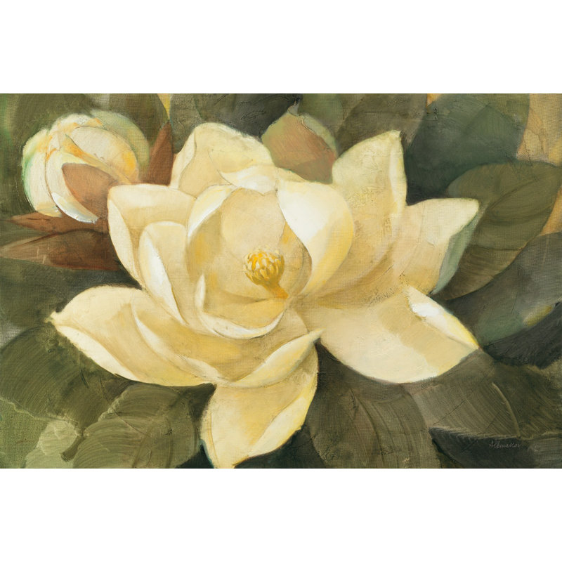 Majestic Magnolia by Albena Hristova - Wrapped Canvas Painting, 30cm H x 46cm W