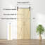 84" DIY Solid Pine Wood K-Style Folding Barn Door with Hardware Kit-117329936-117329940