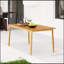 Table de salle à manger d'extérieur Visola avec bois d'acacia durable, conception classique à lattes pour patio et jardin
