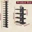 12 Bottle Wood Metal Wall Wine Rack, Black