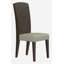  Ensemble de deux chaises d'appoint rembourrées gris et espresso Monroe