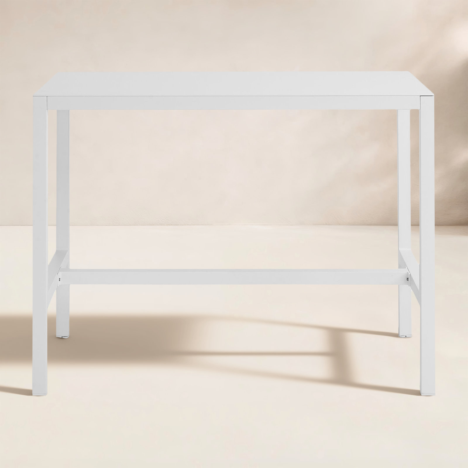 Armando 50" Patio Bar Table, White