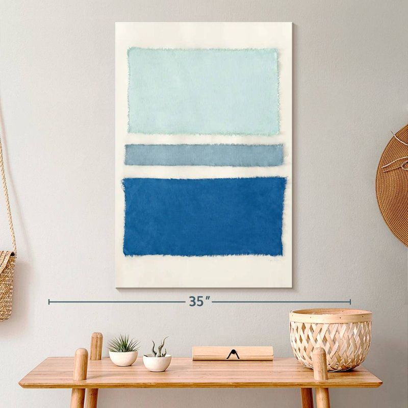 Tissage peint bleu pacifique, 30" H x 20" W