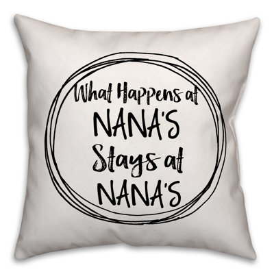 Nana's Appliqued Throw Pillow