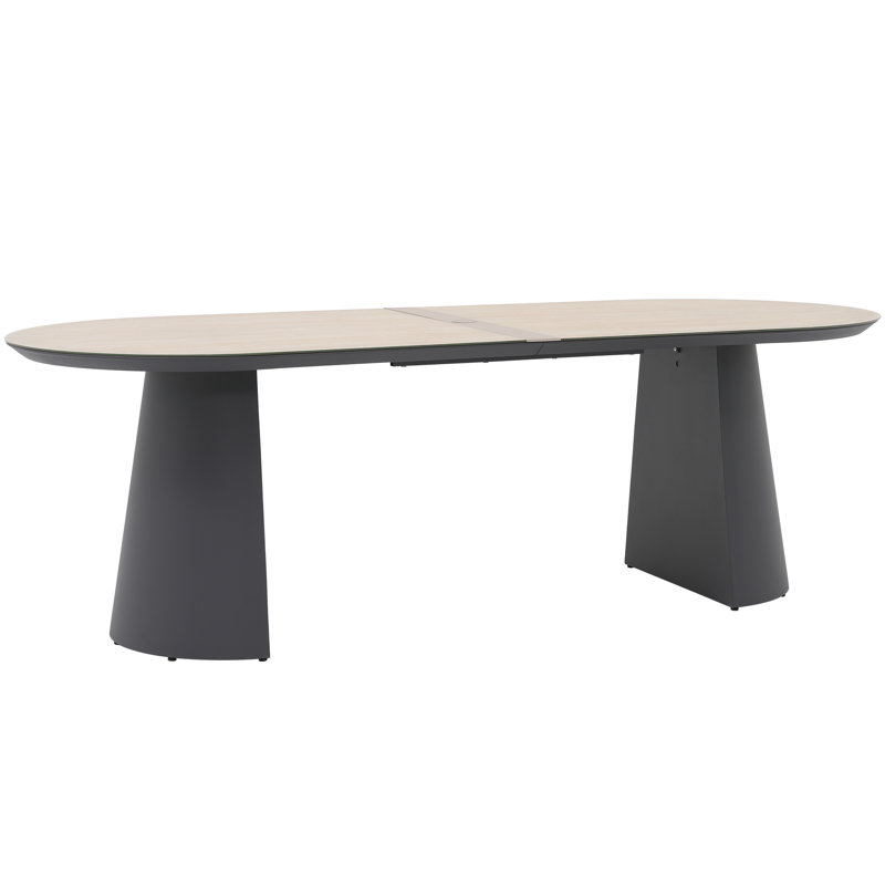 Outdoor Aluminum Dining Table, Black