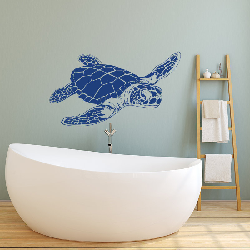 Décalcomanie murale tortue de mer, Bleu