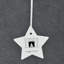 Sanson Snuggle Season Star Shaped Ceramic Ornament