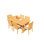 Cimah 6 - Person Teak Wood Patio Dining Set with Rectangular Table