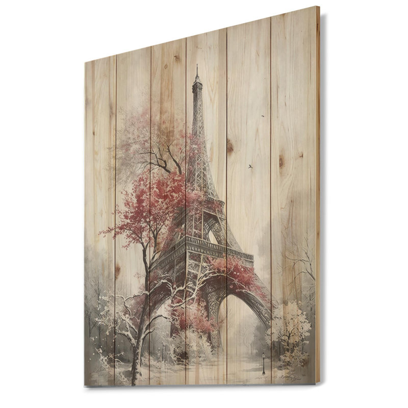 Paysage d'automne dans la ville III - reproduction, H 40 po x l 30 po x P 1,5 po
