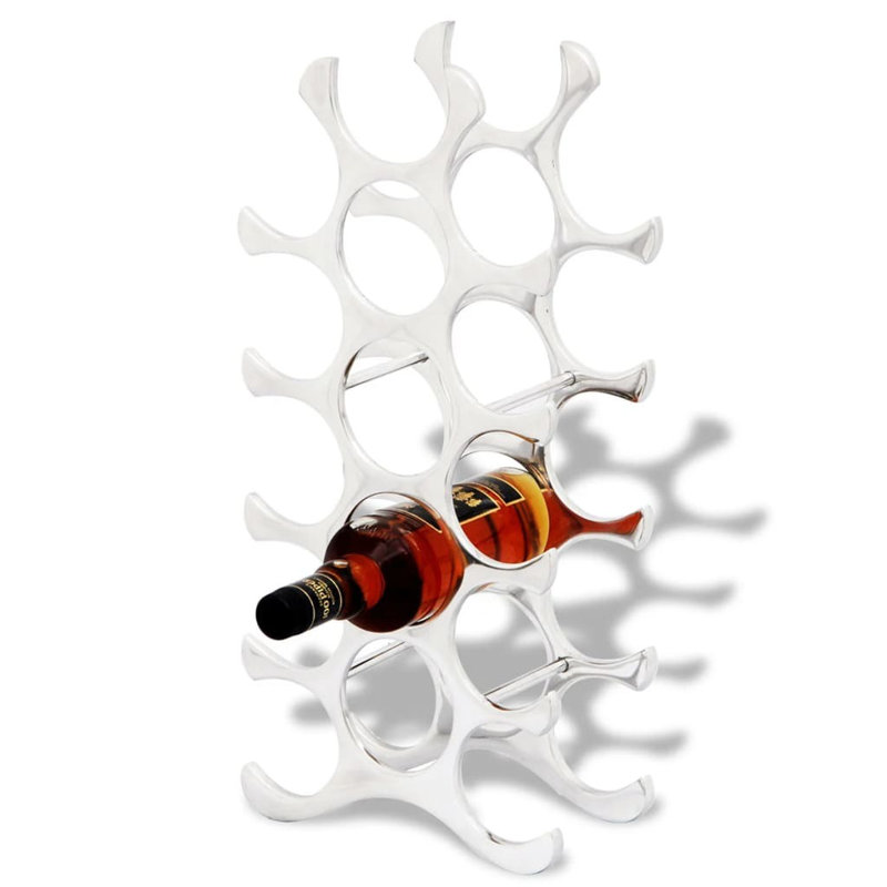 Hardy Tabletop Wine Bottle Rack in Silver