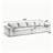142" Modern Deep Seat Corduroy Upholstered Sofa Couch with Oversized Cushions-1881042827