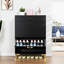 Armoire à chaussures noire - 2 tiroirs rabattables, amplement d'espace-1358015041