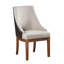 Ensemble de 2 chaises d'appoint en cuir synthétique et finition brune