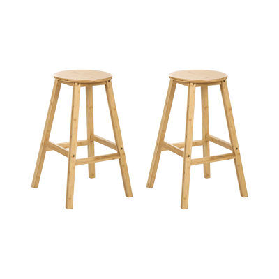 Counter Stool with Solid Wood Frame