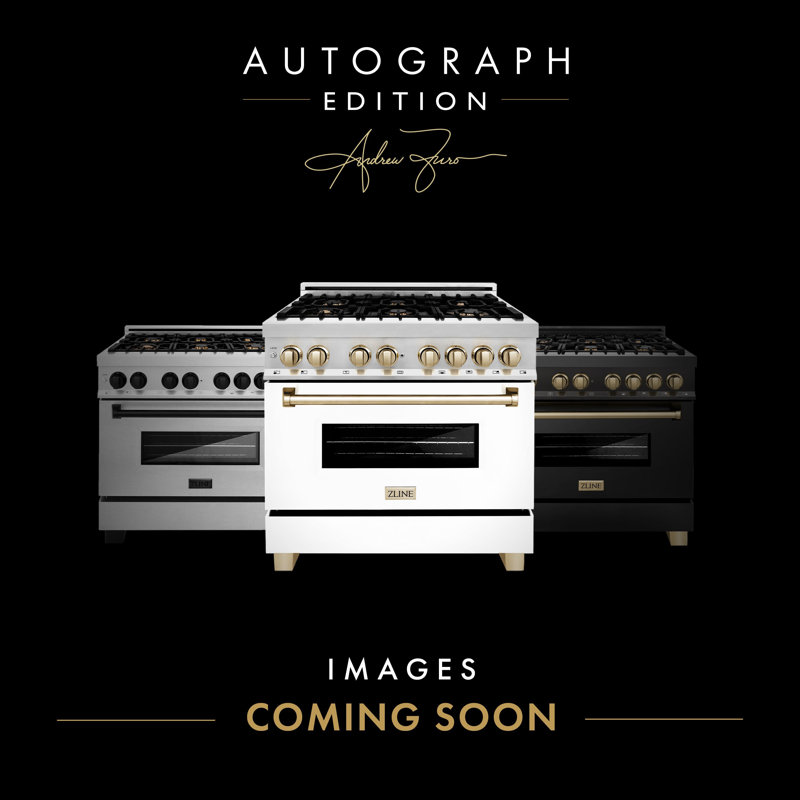 ZLINE 36 in. Autograph Paramount Rangetop in Black Stainless Steel w/ Gold Accents, Black Stainless/Champagne Bronze