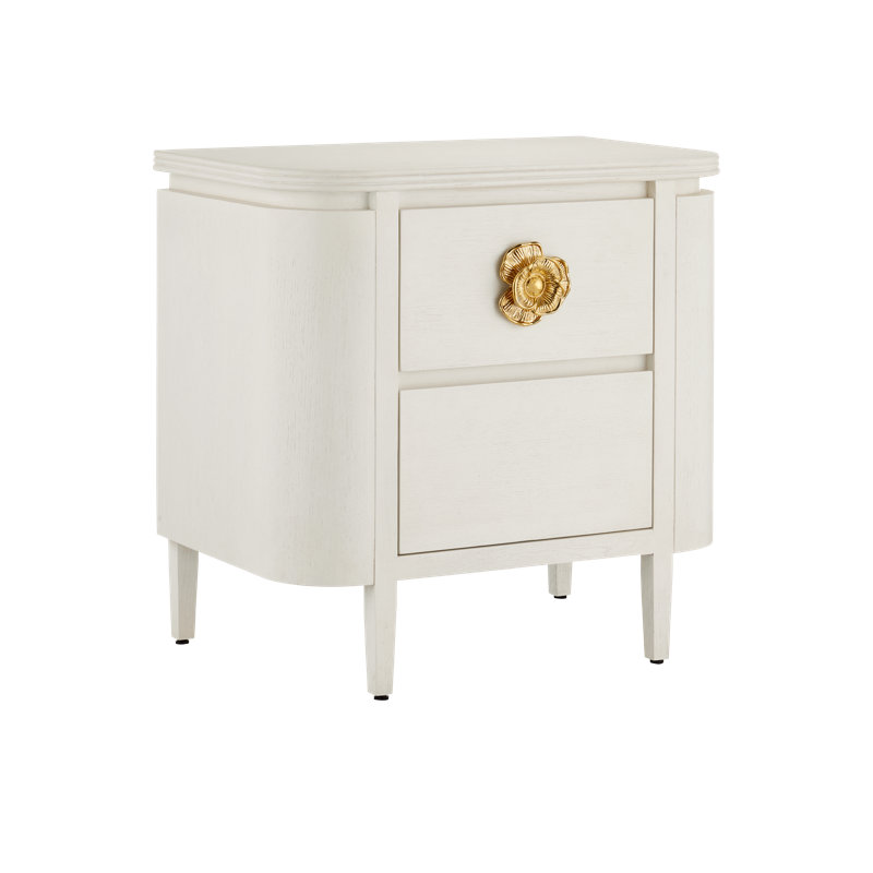 Briallen 2 - Drawer Solid Wood Nightstand