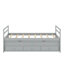 Lit simple avec tête de lit, pied de lit, lit gigogne et trois tiroirs-60965103