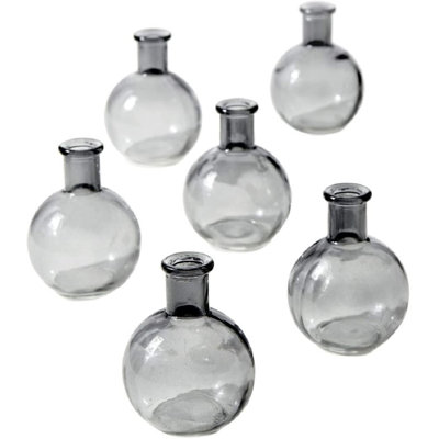 Ensemble de 6 vases de table en verre intérieur/extérieur Pendaray