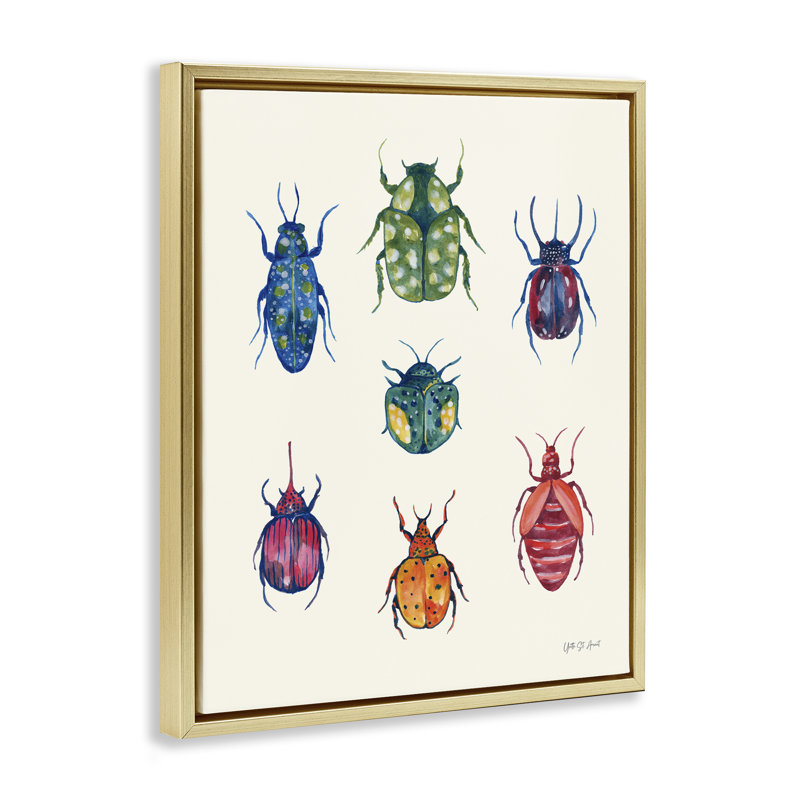  Art mural varié sur toile Floater, H 31 po x l 25 po, Cadre flottant métallique doré