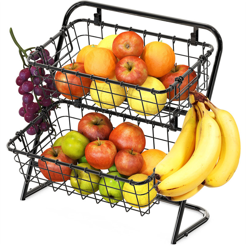 Prep & Savour Doca Metal Fruit Basket