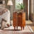 Solid Wood End Table, 17.71-Inch Round Side Table, No Assembly Required