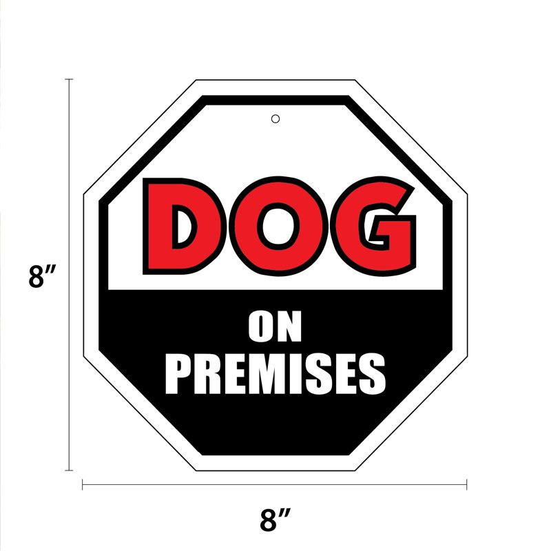 Plaque de jardin «Dog on Premises»