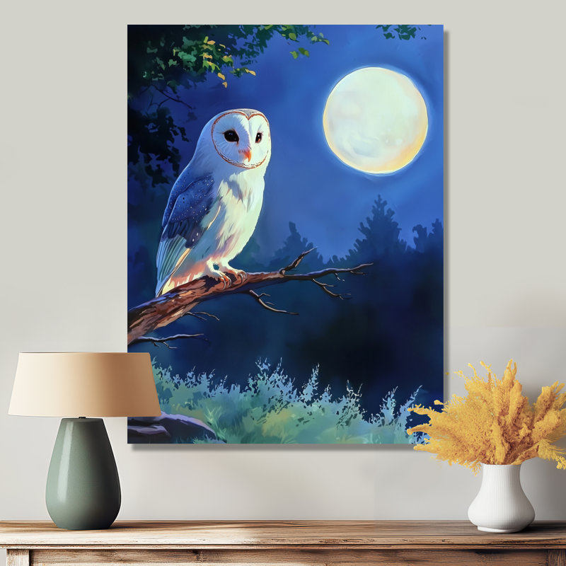 Choya - hibou, art mural en métal, reproduction d'art moderne en métal, H 40 po x l 30 po