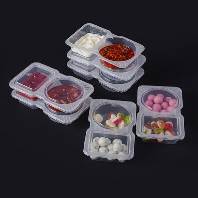Condiment Container With Lid Disposable Transparent