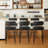 Emielia  Modern Counter Height Bar Stools , 28 Inch Upholstered Barstools with Curved Open Back & Round Seat, Plush Bouclé Fabric Bar Chairs for Kitchen Island, Dining Counter & Home Bar, Comfortable & Stylish-965513534
