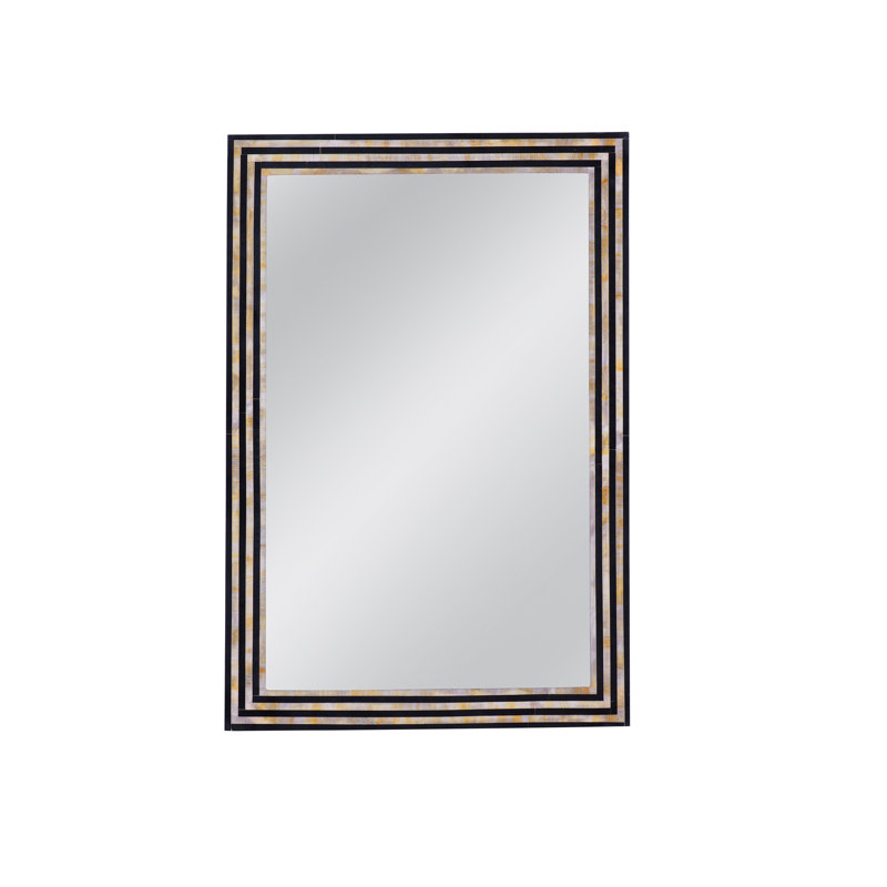 Miroir mural Johneice - noir et crème