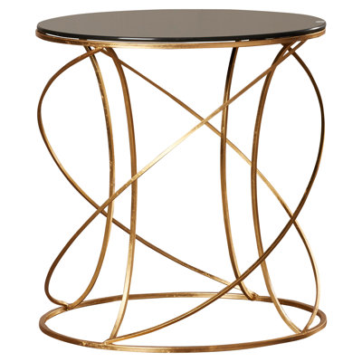 Jeffrey Glass Top Pedestal End Table