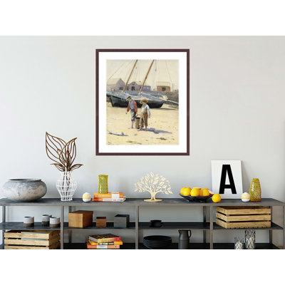 «A Basket of Clams» par Winslow Homer, impression giclée encadrée