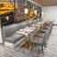 Banc de rangement pour le café-restaurant Light Luxury