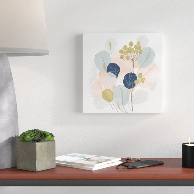 Floral Mazurka IV by June Erica Vess - Painting, Wrapped Canvas, 30cm H x 30cm W x 3.8cm D