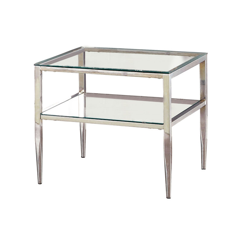 Irja Glass Top End Table